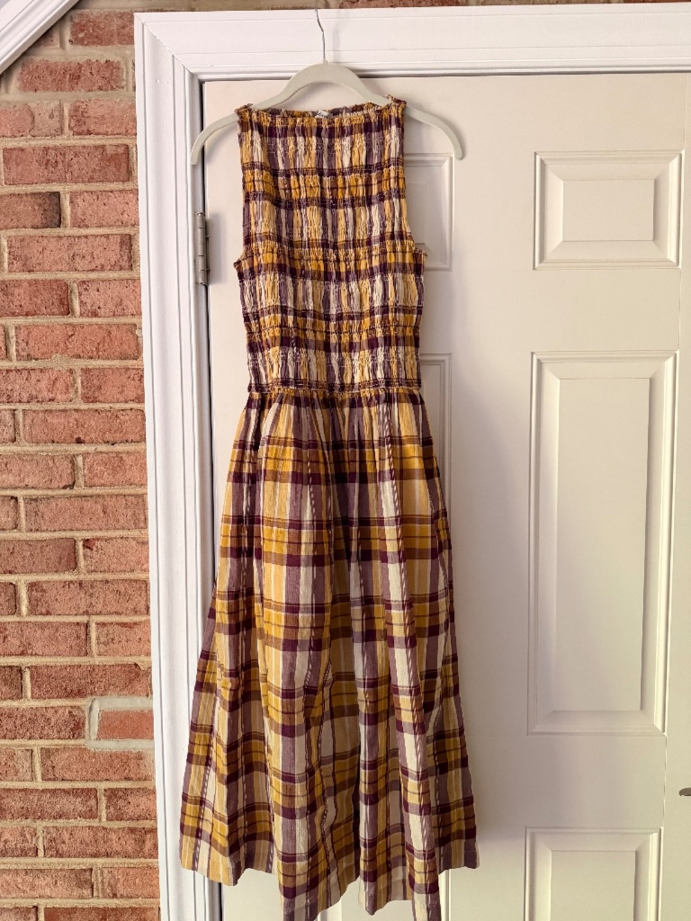 Madewell Cotton Plaid Dress